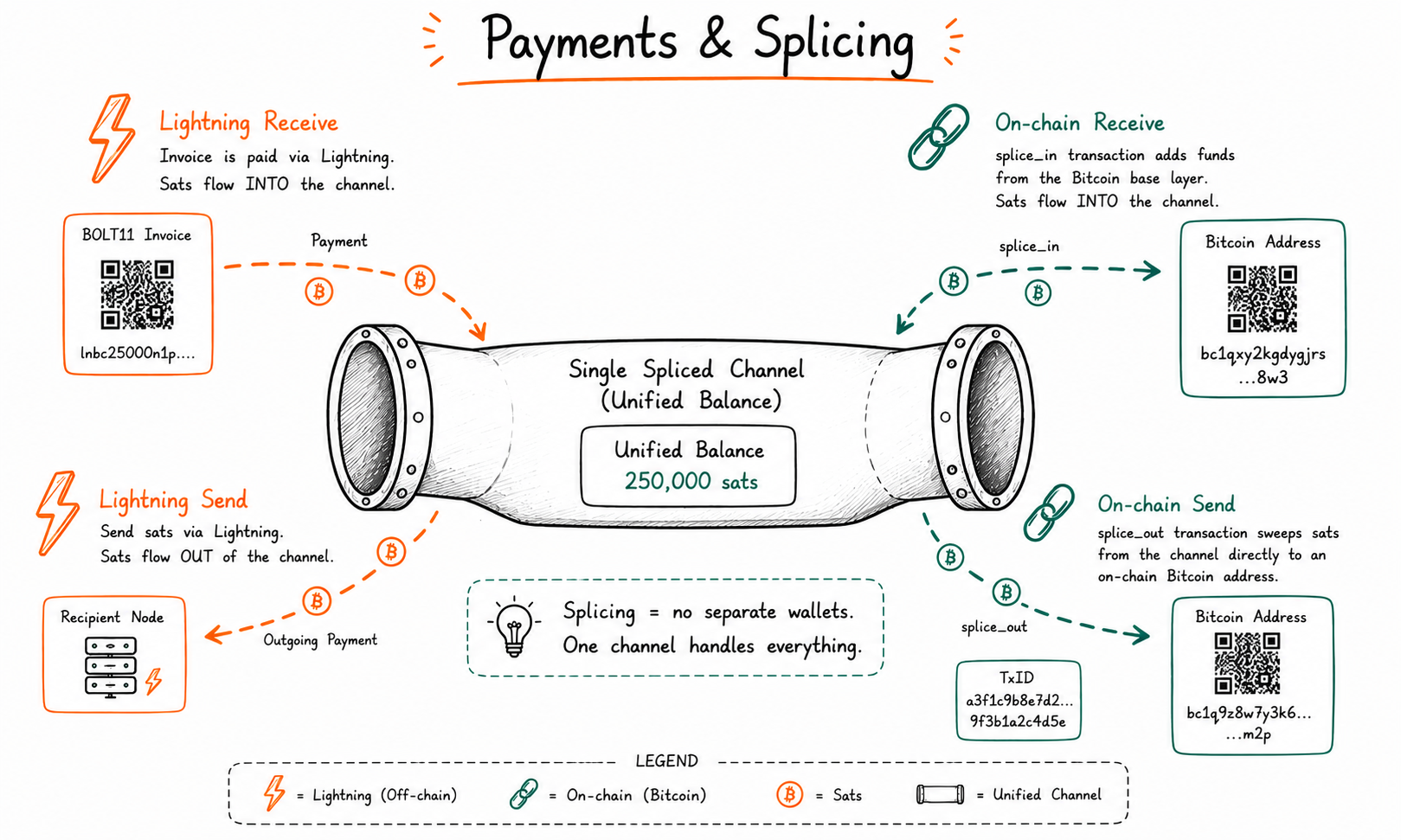 Payments and Splicing Unified Balance Architecture